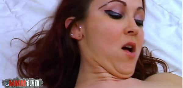 Brunette with big natural boobs ass fucked by Terry Kemaco